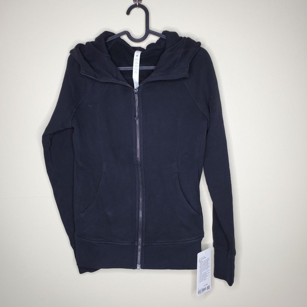 Lululemon Scuba Hoodie Light Cotton Fleece New NWT Sz 6 Black